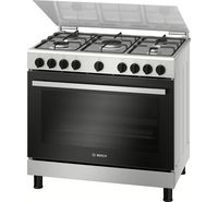 Image of Bosch Serie 2 90x60cm Gas Cooking Range With Rack Grill Full Safety Stainless Steel